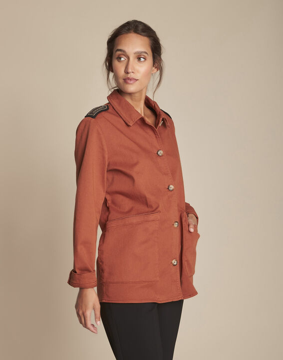 Veste acajou évasée Biscuit | 1-2-3 Veste acajou évasée Biscuit PhotoZ | 1-2-3