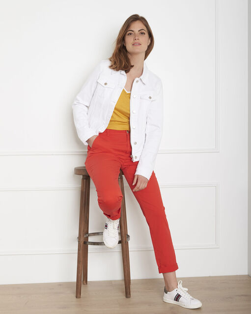 Veste en jean blanche clem blanc.