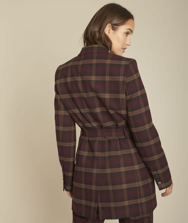 Veste à carreaux merlot bernie bordeaux.
