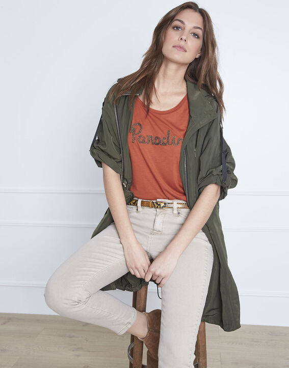 Tee-shirt orange col rond Pippa | 1-2-3 Tee-shirt orange col rond Pippa PhotoZ | 1-2-3