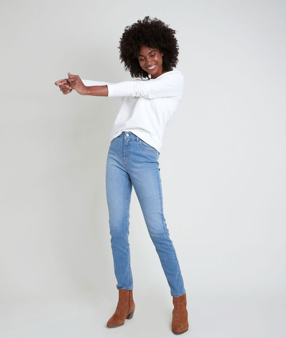 Die ikonische slim fit jeans in pure-cotton bleached denim suzy pure bleached.
