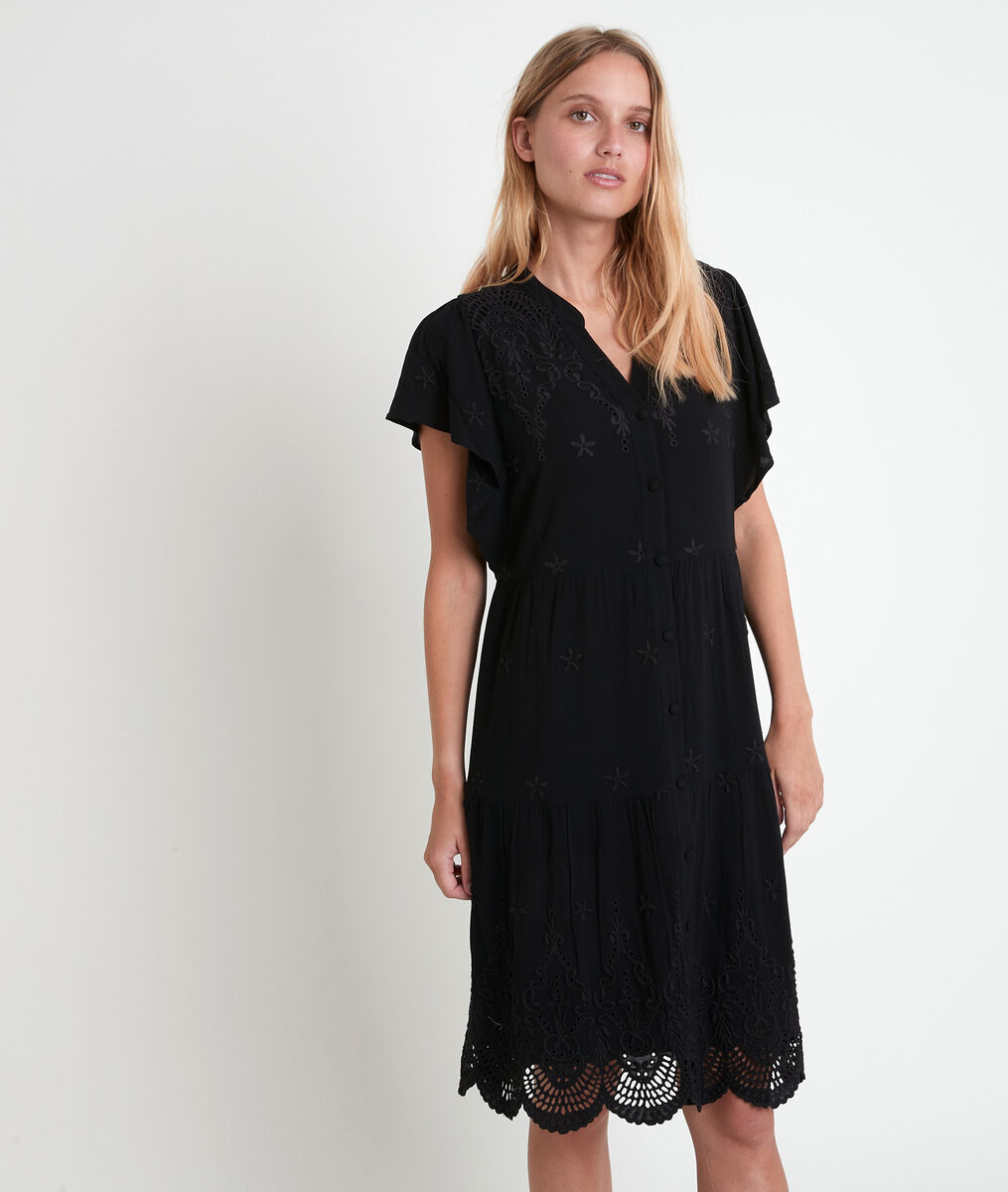 Robe brodée noire Loumea | 1-2-3 Robe brodée noire Loumea PhotoZ | 1-2-3