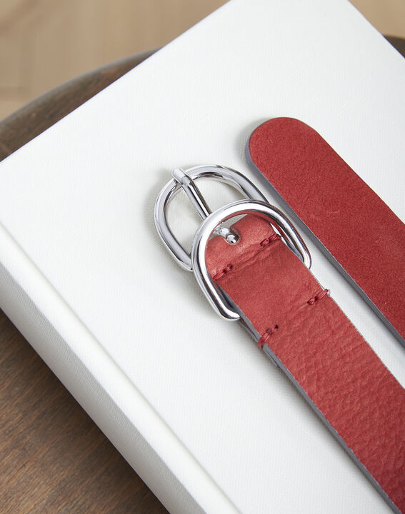 Ceinture en cuir rouge Quorentin | 1-2-3 Ceinture en cuir rouge Quorentin PhotoZ | 1-2-3