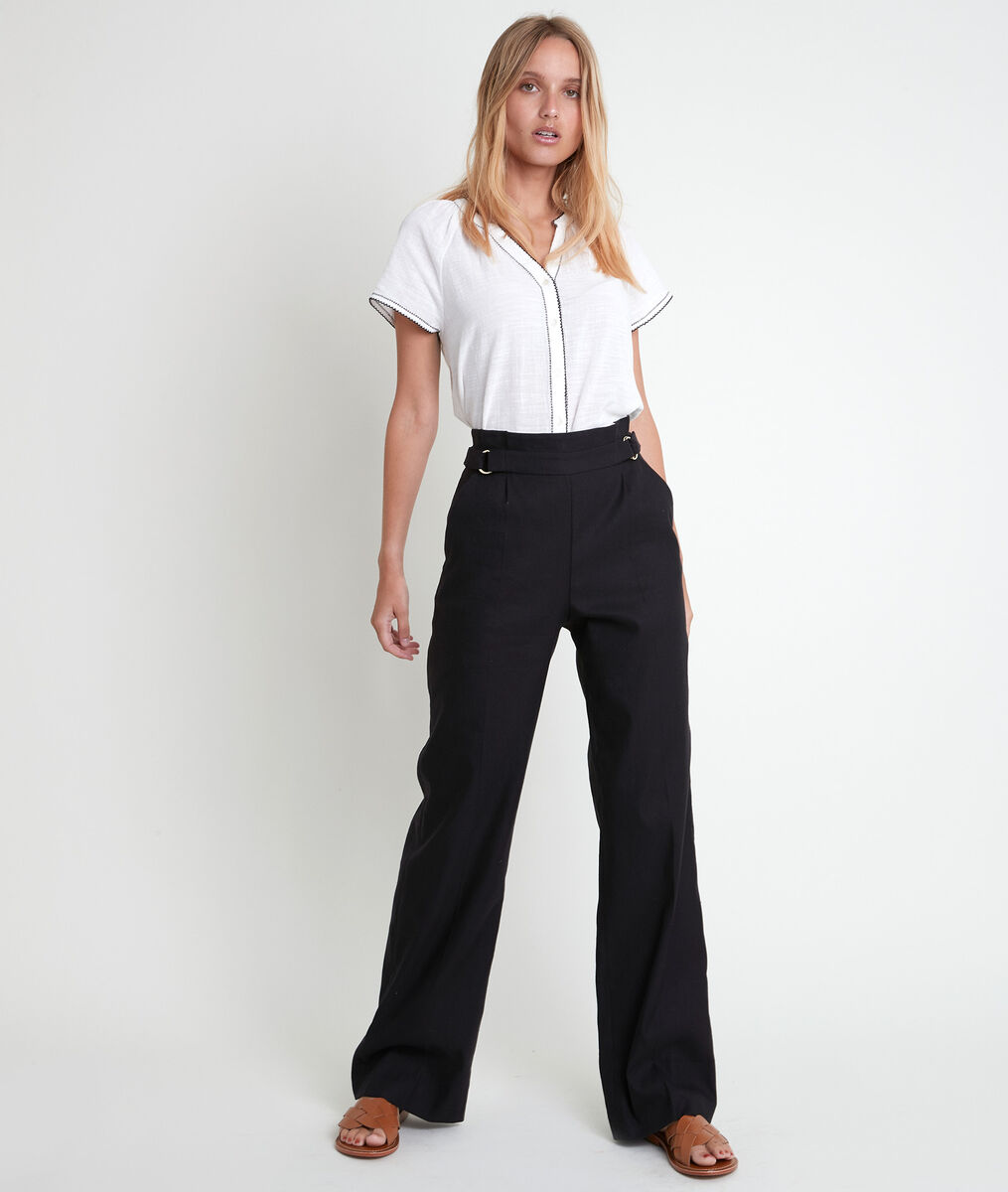 Blouse écrue en coton Taline | 1-2-3 Blouse écrue en coton Taline PhotoZ | 1-2-3