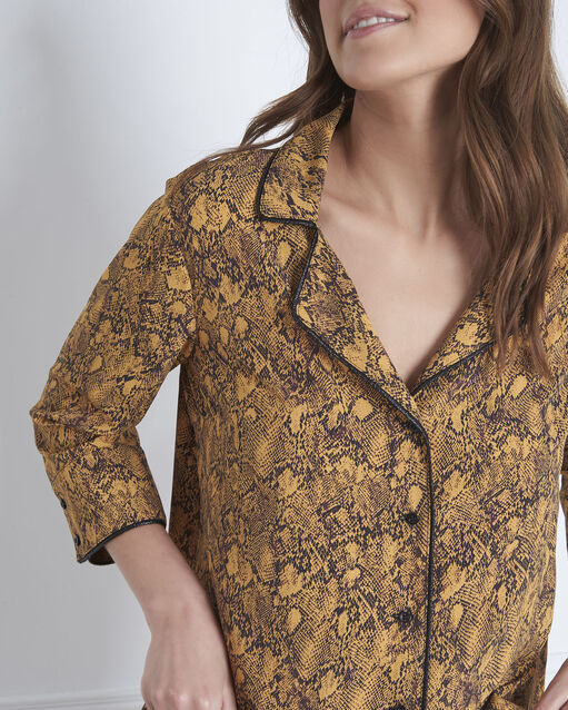 Chemise anis imprimé peau de bête vienne anis.