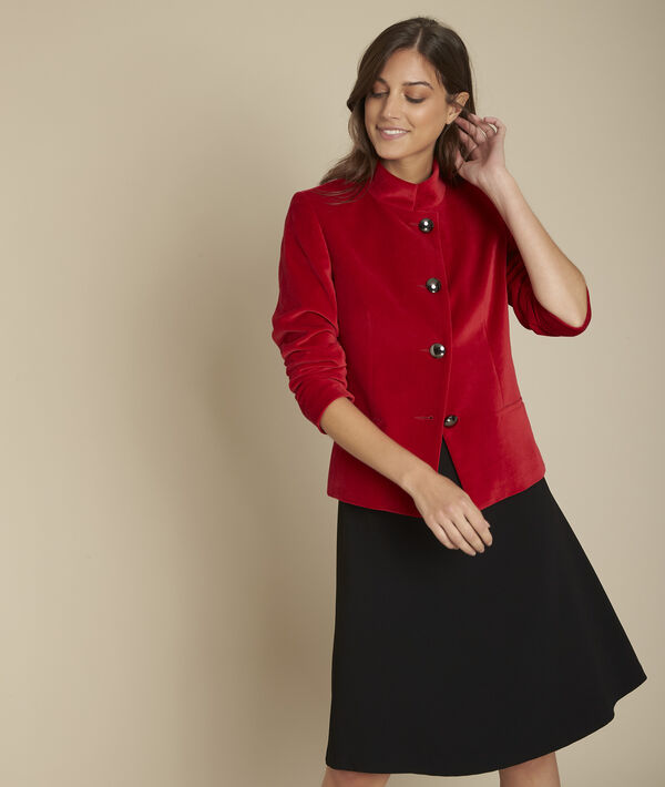 Rote Jacke aus Samt Bergame | 1-2-3 Rote Jacke aus Samt Bergame PhotoZ | 1-2-3