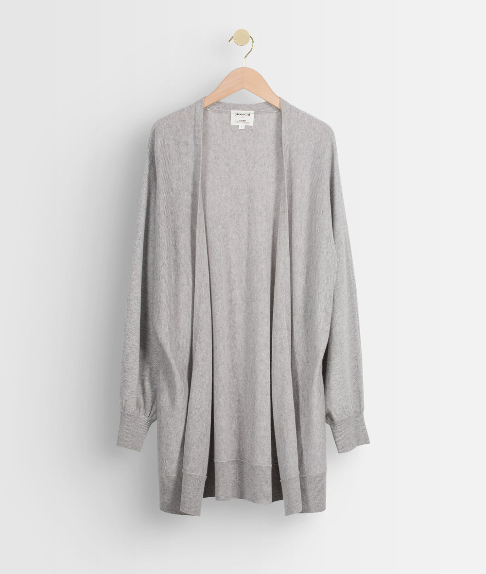 Cardigan long gris chiné terence gris chine.
