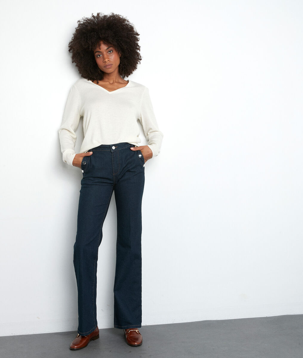 Flared jeans van ruwe denim Ninon | 1-2-3 Flared jeans van ruwe denim Ninon PhotoZ | 1-2-3