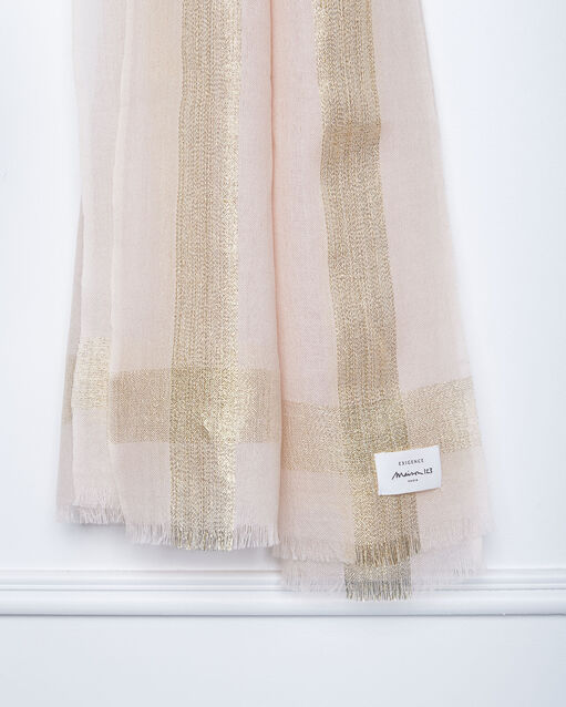 Foulard nude brillant galet poudre.