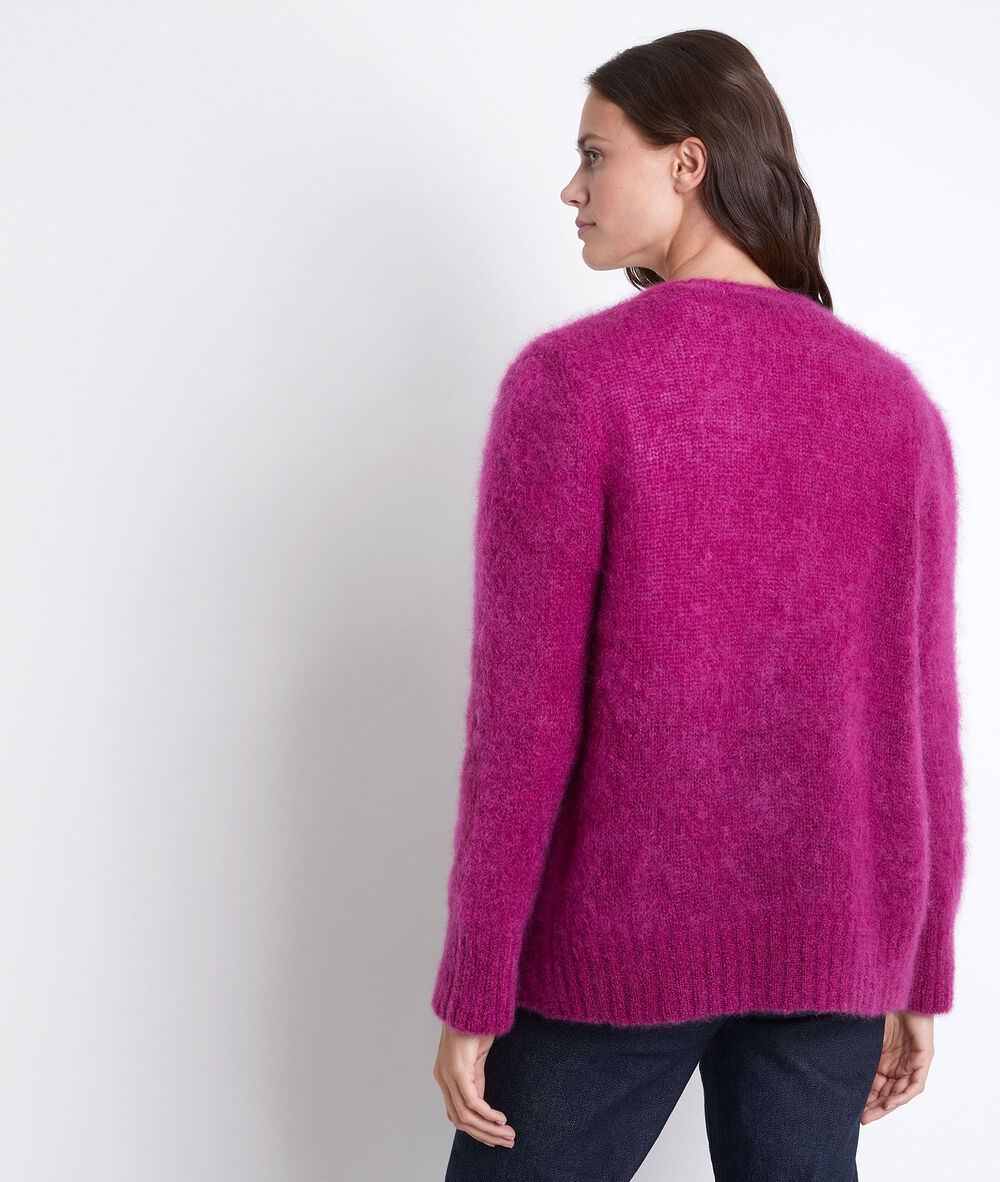 Gilet en mohair mélangé fuchsia rozelle fuchsia fonce.
