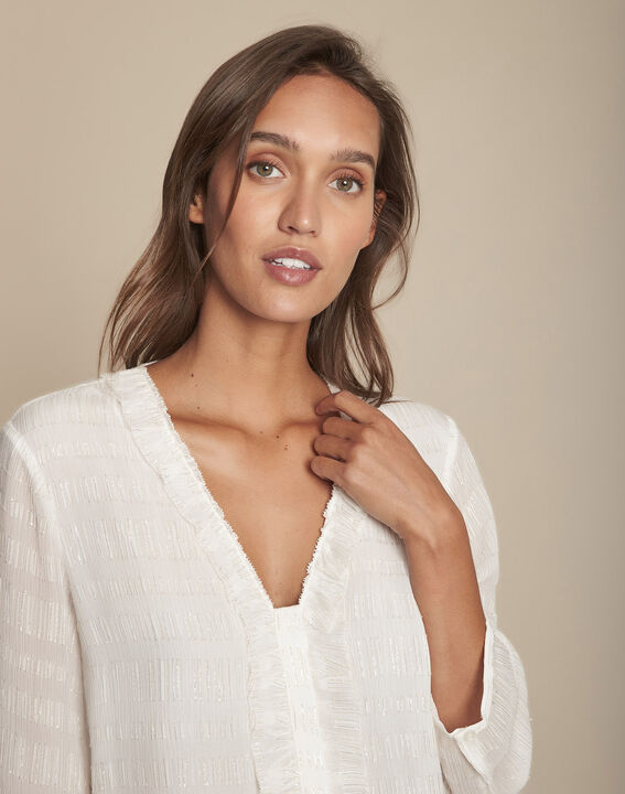 Blouse écrue en lurex Marie | 1-2-3 Blouse écrue en lurex Marie PhotoZ | 1-2-3