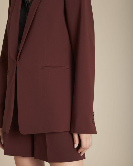 Veste en microfibre ébène stella marron fonce.