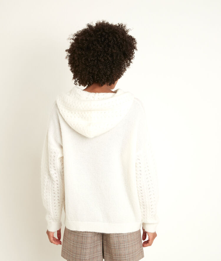 Pull à capuche écru raquel ecru.