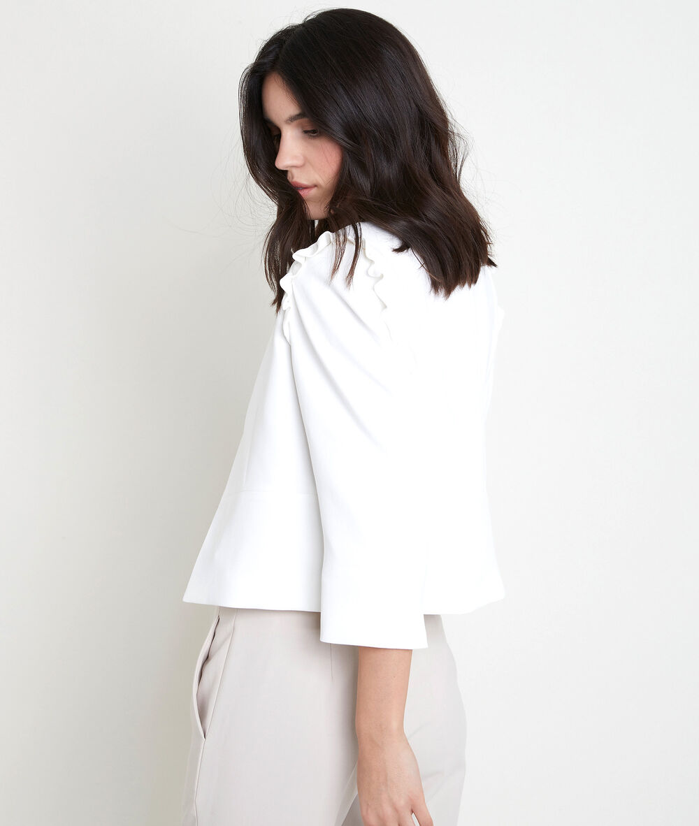Veste en crêpe crème philise creme.