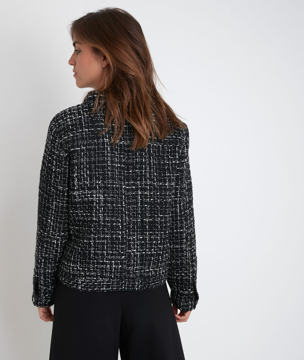 Veste en tweed tao noir.