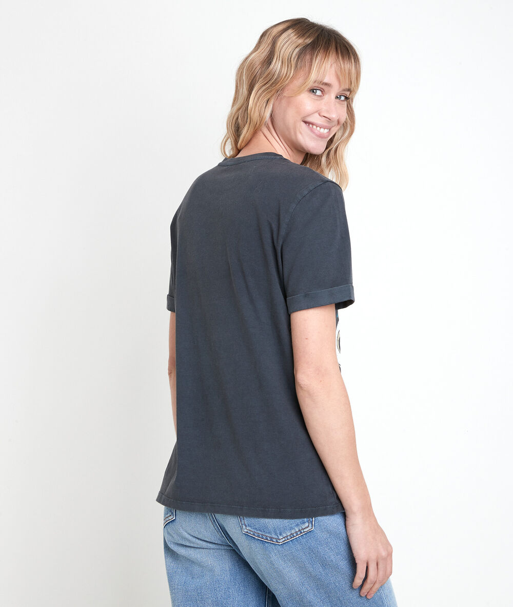 Tee-shirt sérigraphié gris irock anthracite.