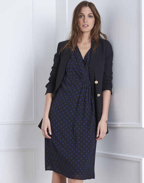 Robe marine portefeuille à pois Lovely | 1-2-3 Robe marine portefeuille à pois Lovely PhotoZ | 1-2-3