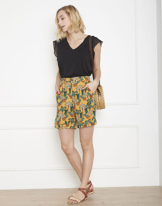 Gelbe Shorts mit Ananas-Print Graine | 1-2-3 Gelbe Shorts mit Ananas-Print Graine PhotoZ | 1-2-3