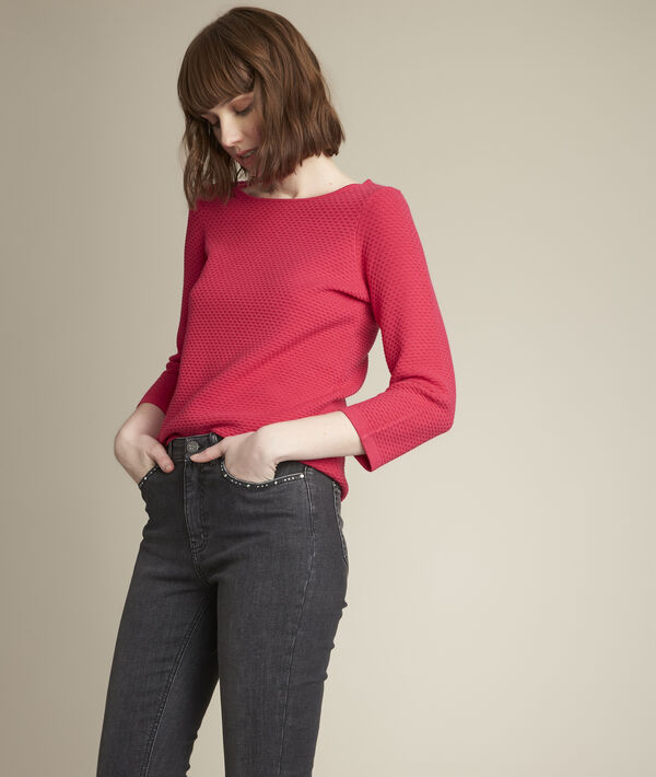 Pull fuschia col bateau Delta | 1-2-3 Pull fuschia col bateau Delta PhotoZ | 1-2-3