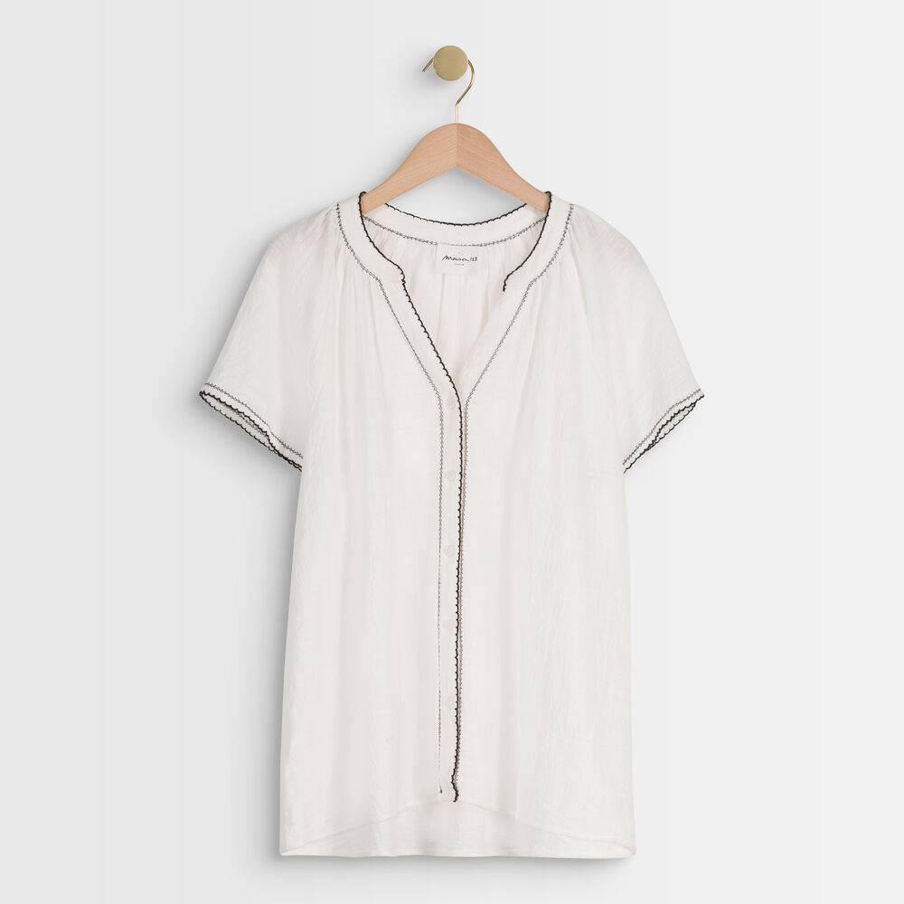 Blouse écrue en coton taline ecru.