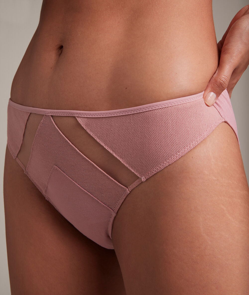Culotte en tulle coton vieux rose rachel make up.