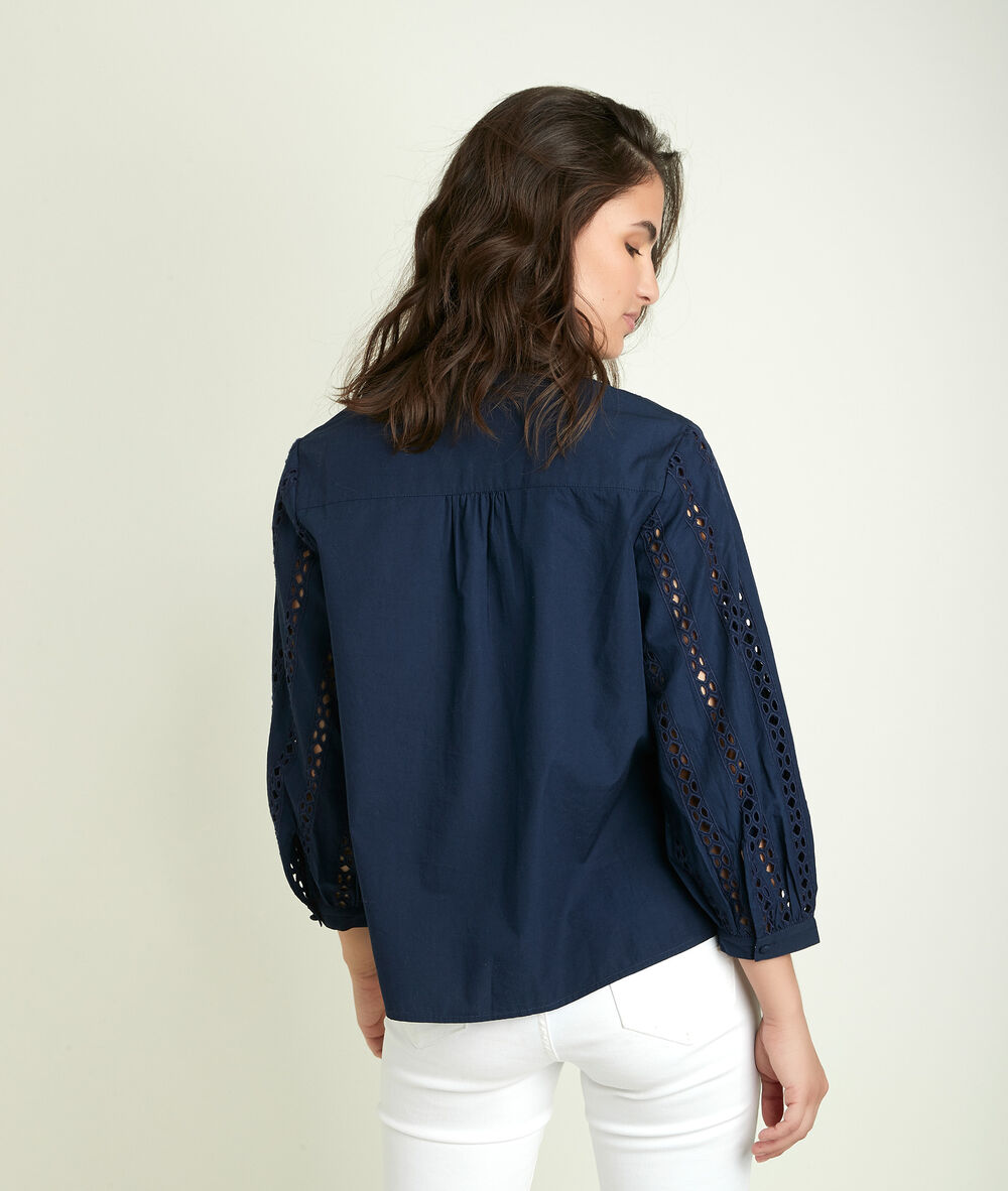 Blouse en dentelle enola lapis lazulli.