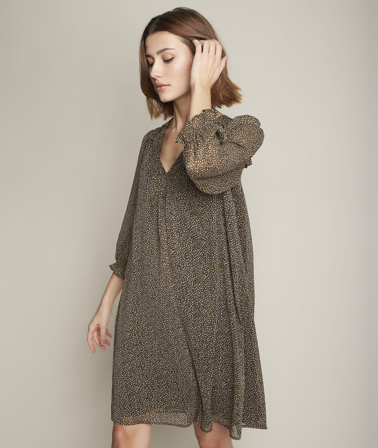 Jurk met print claudia zwart.