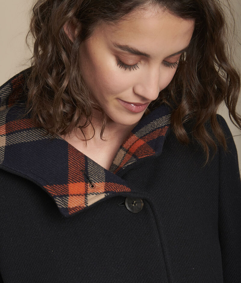 Manteau marine à capuche trudy marine.