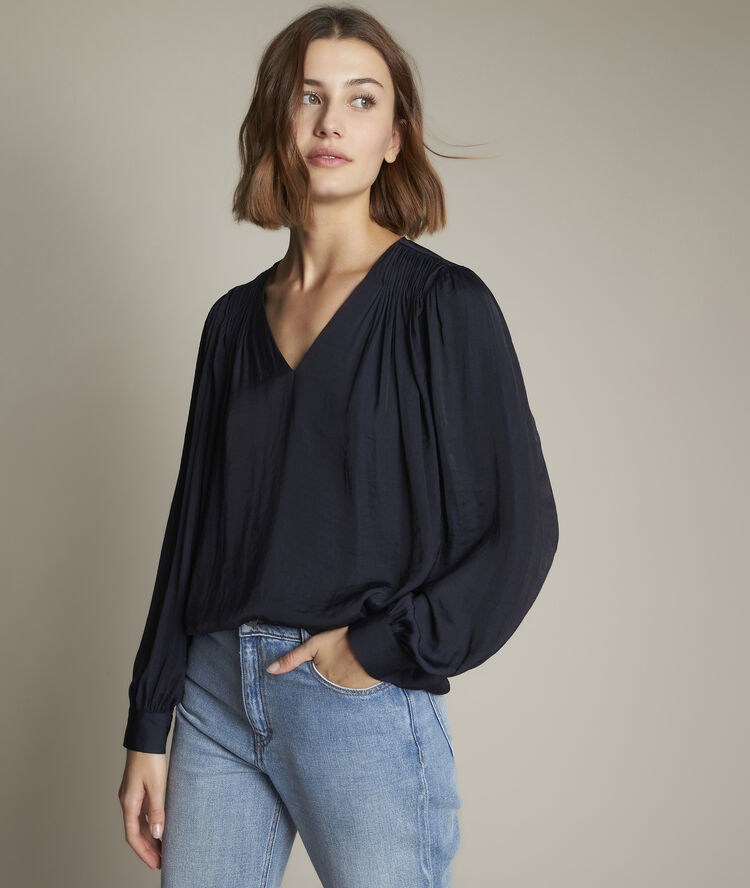 Blouse vaporeuse marine elvera marine.