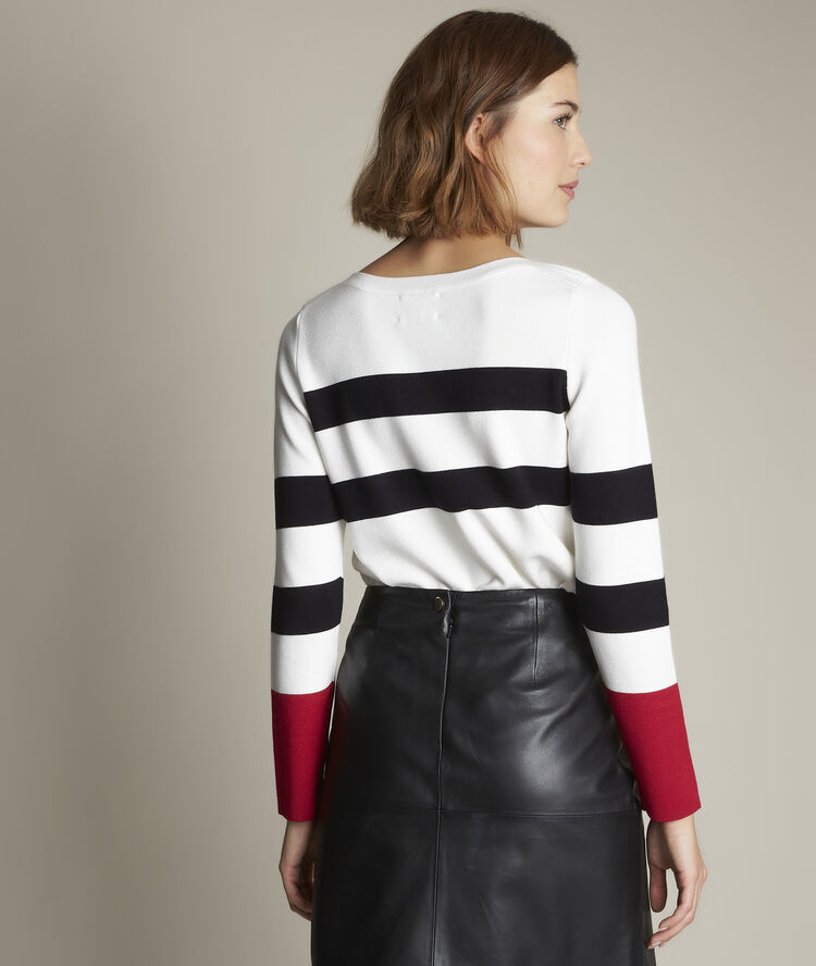 Pull rayé damgan noir.
