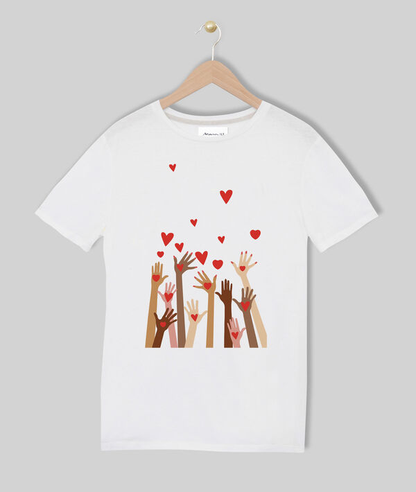 Tee-shirt sérigraphié en coton biologique Merci | 1-2-3 Tee-shirt sérigraphié en coton biologique Merci PhotoZ | 1-2-3