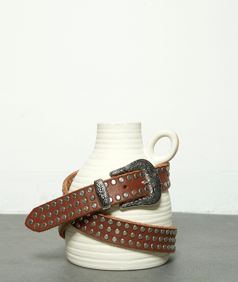 Ceinture cloutée camel Sharleen | 1-2-3 Ceinture cloutée camel Sharleen PhotoZ | 1-2-3