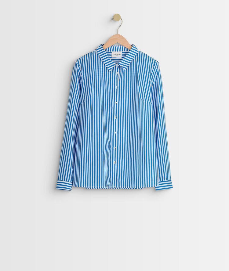 Chemise rayée ravel bleu klein.