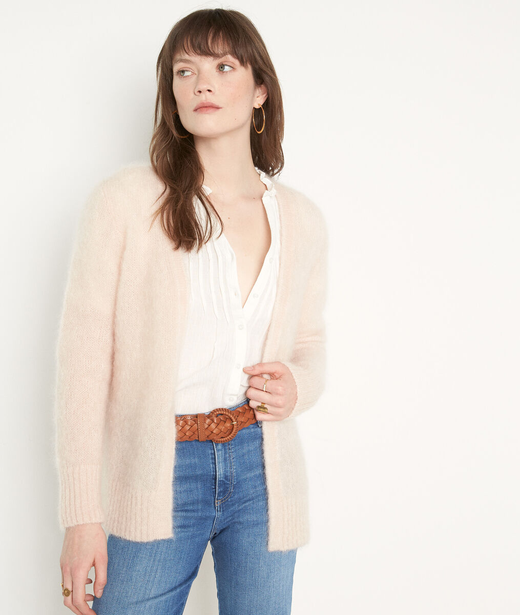 Gilet en mohair mélangé poudre Rozelle | 1-2-3 Gilet en mohair mélangé poudre Rozelle PhotoZ | 1-2-3