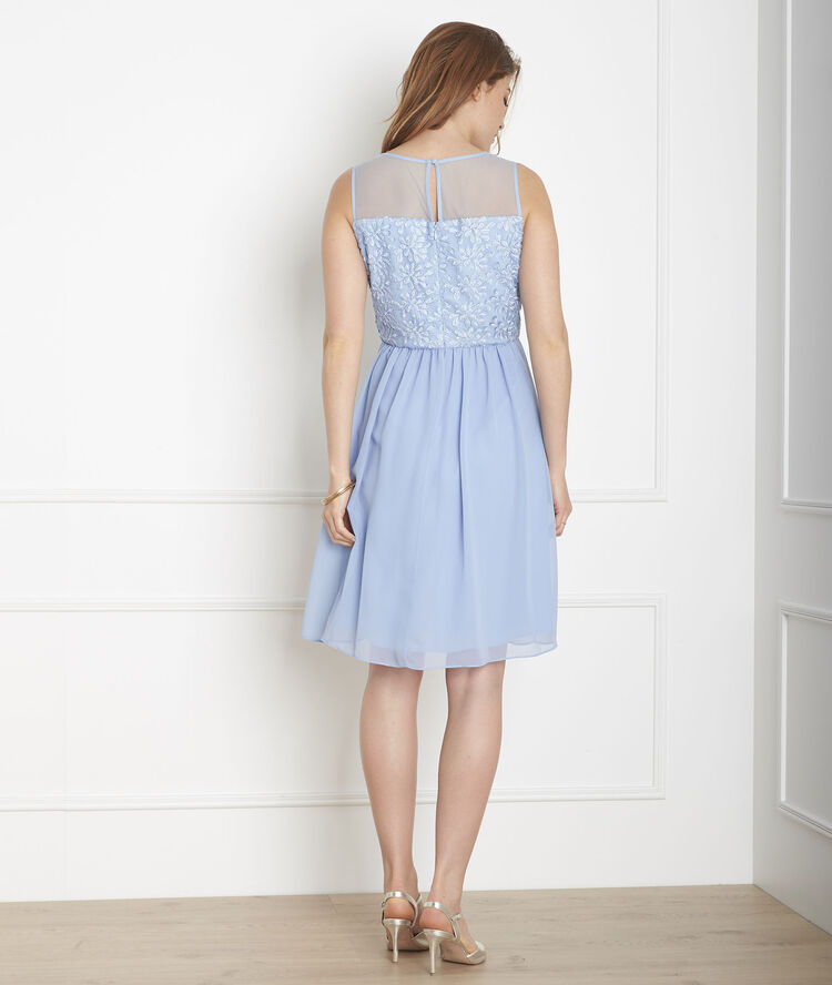 Hemelsblauwe Jurk Van Kant Hilda Dames Maison 123