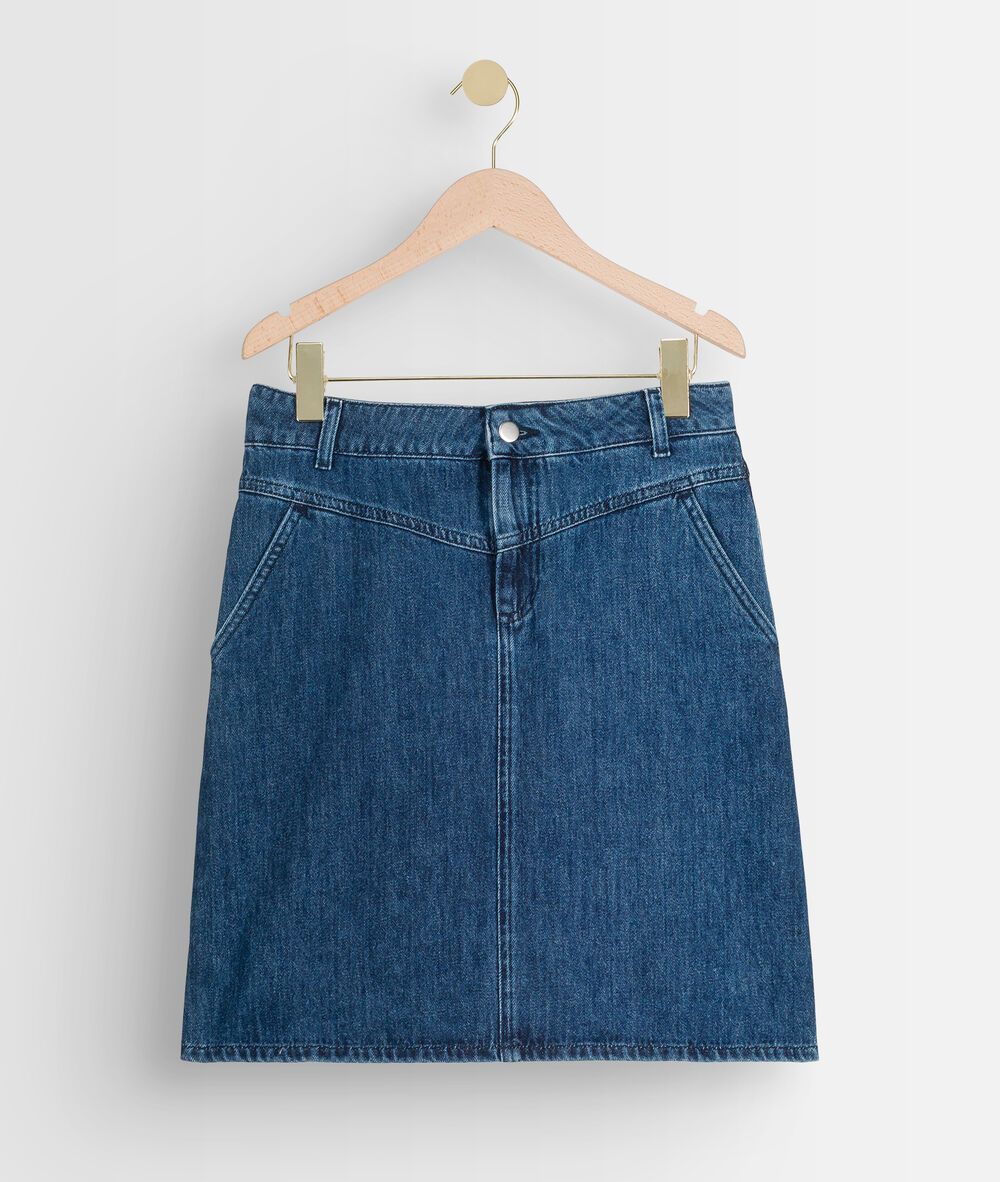 Minirok van ruw denim francesca marine.