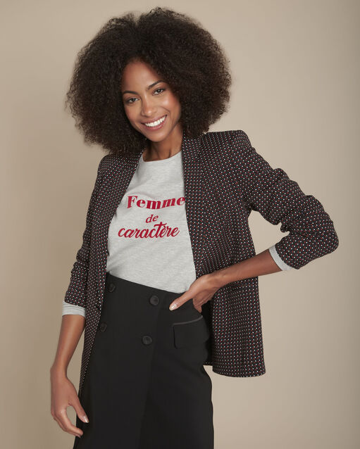 Jasje met stropdasprint barley noir.