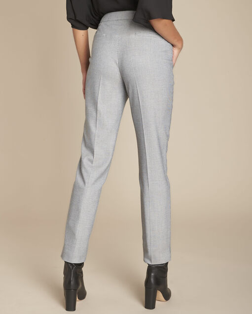 Pantalon gris chiné cigarette eloi chine moyen.