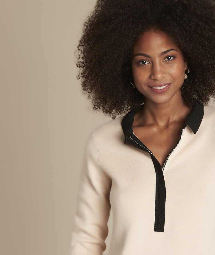 Pull beige milano col polo formule beige.