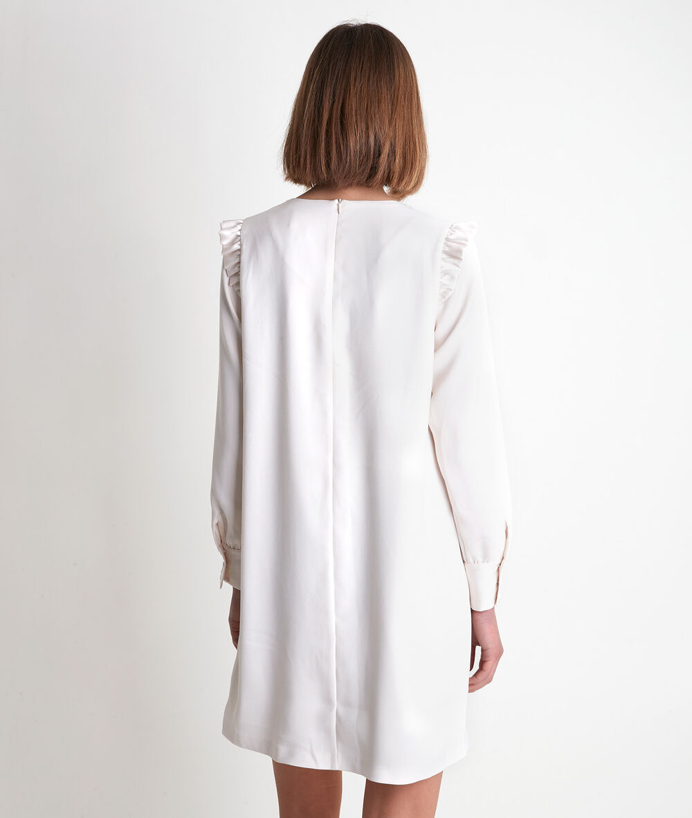 Robe en crêpe crème medina creme.