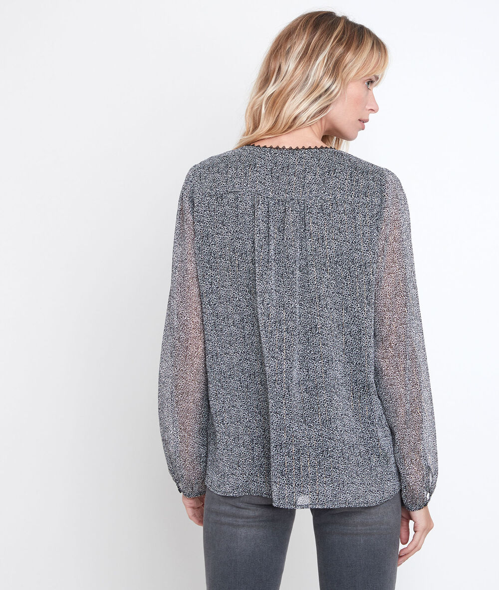 Blouse imprimée julia anthracite.