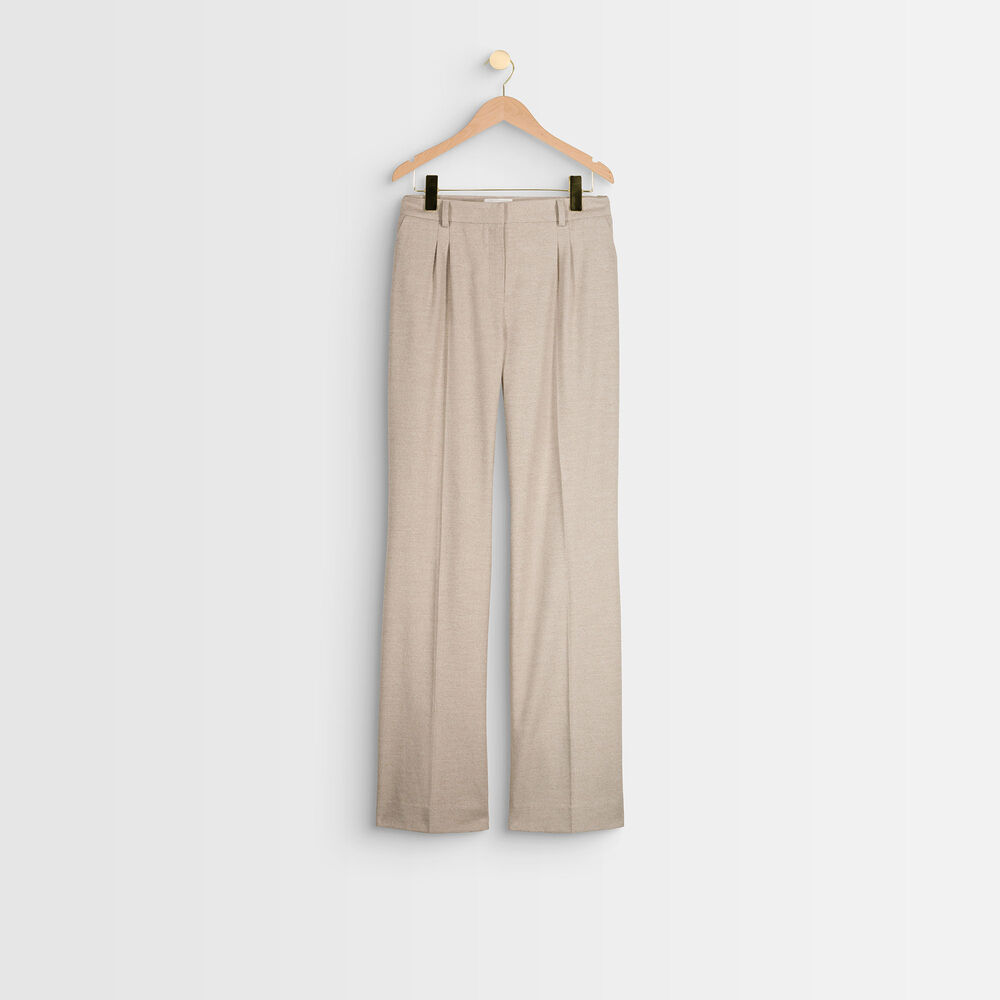 Pantalon large à pinces beige marcel beige.