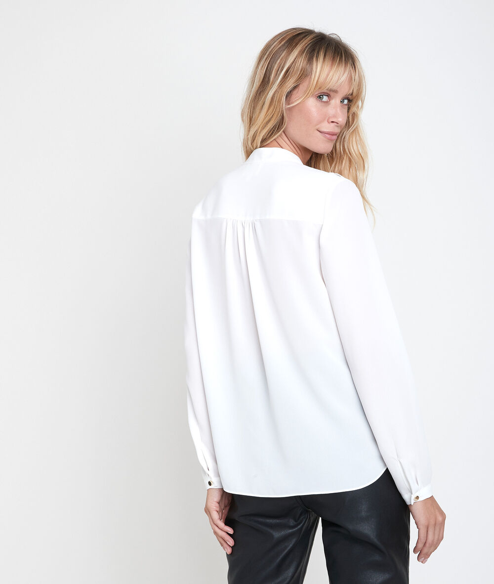 Blouse en polyester recyclé écrue jada ecru.