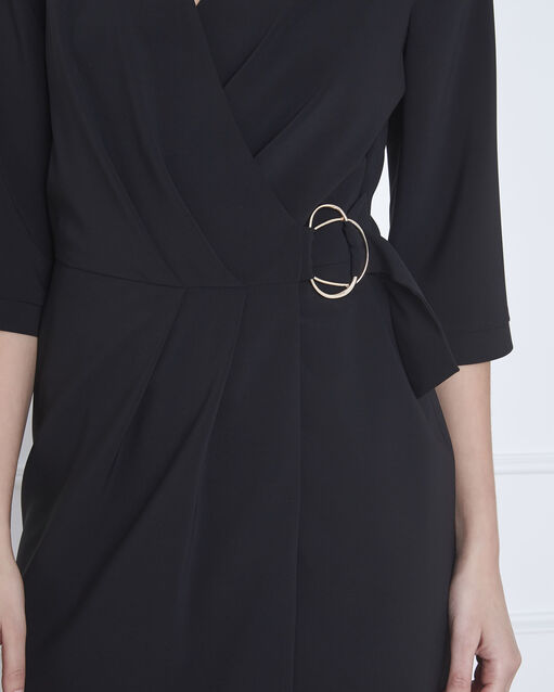 Robe noire portefeuille microfibre lucious noir.