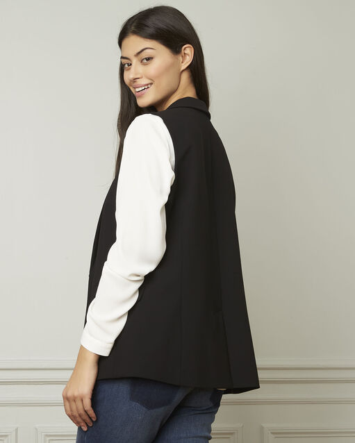 Veste noire microfibre sans manches cool noir.