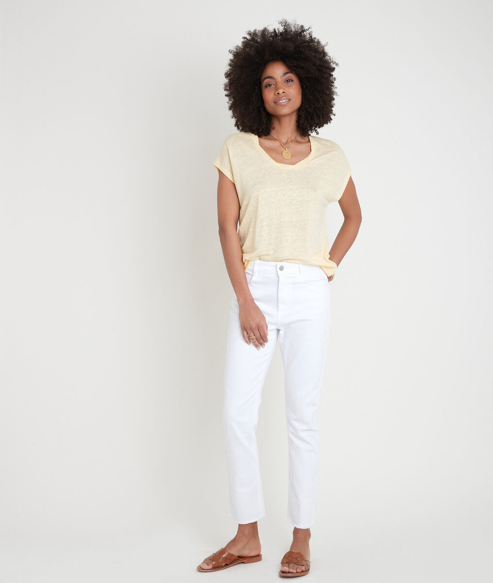 Tee-shirt en lin certifié citron Ecool | 1-2-3 Tee-shirt en lin certifié citron Ecool PhotoZ | 1-2-3