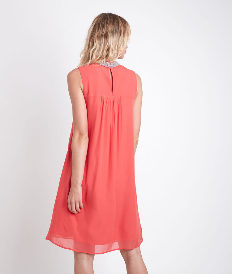 Robe corail fluide strass oraure mandarine.