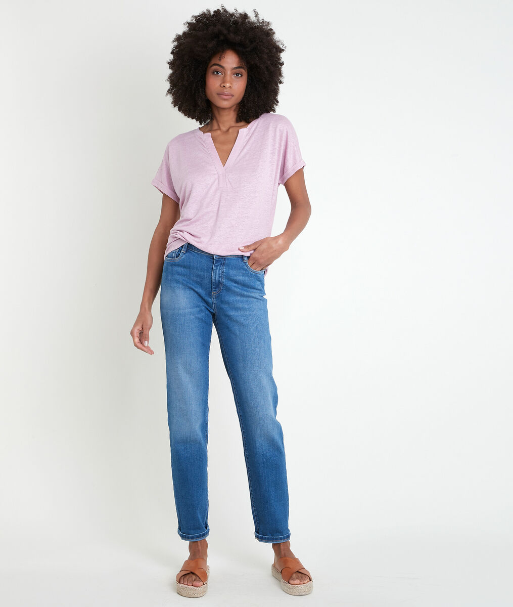Top en lin biologique mauve Ilaria | 1-2-3 Top en lin biologique mauve Ilaria PhotoZ | 1-2-3