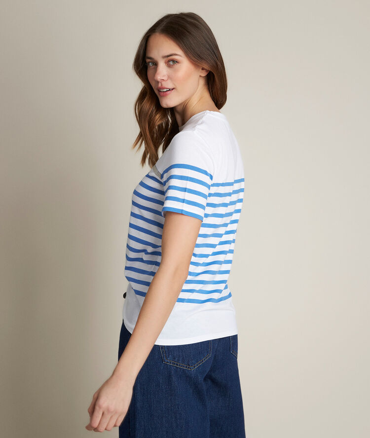 Tee-shirt rayé raphael cassis.