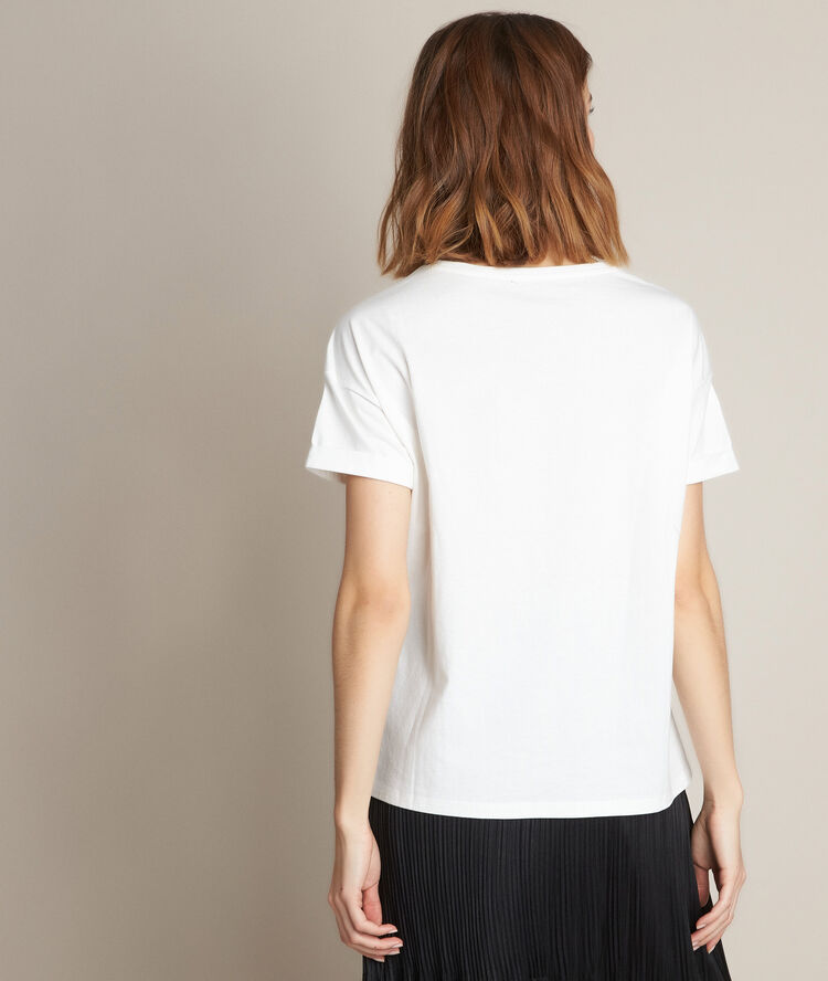 Tee-shirt en coton biologique roi ecru.